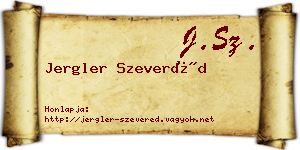 Jergler Szeveréd névjegykártya